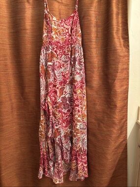 Free People Forever Yours Smocked Maxi Dress - Small Floral Paisley Boho Maxi